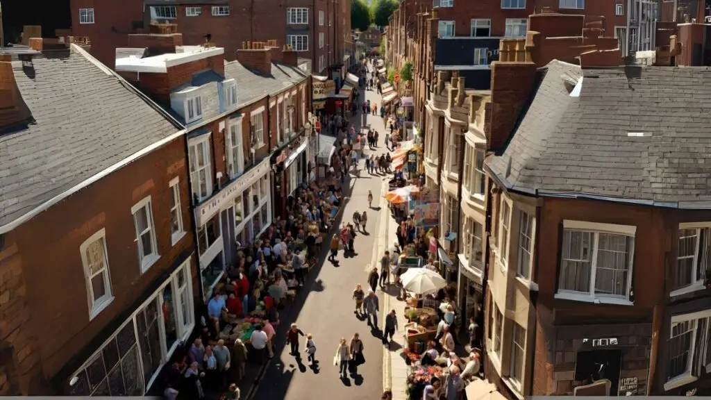 A view of a typical High Street in the United Kingdom